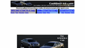 What Cadillacfaq.com website looked like in 2017 (6 years ago)