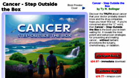 What Cancerstepoutsidethebox.com website looked like in 2017 (6 years ago)