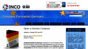 What Companyformationgermany.com website looked like in 2017 (6 years ago)