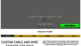 What Cablespecialtiesinc.com website looked like in 2017 (6 years ago)