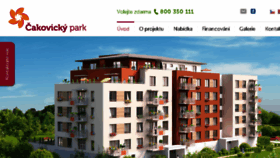 What Cakovickypark.cz website looked like in 2017 (6 years ago)