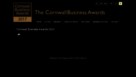 What Cornwallbusinessawards.co.uk website looked like in 2017 (6 years ago)