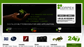 What Corpex.de website looked like in 2017 (6 years ago)