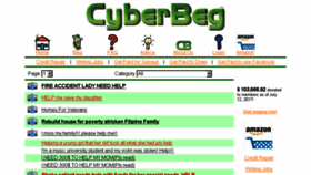 What Cyberbeg.com website looked like in 2017 (6 years ago)