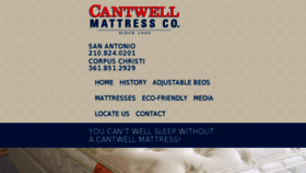 What Cantwellmattress.com website looked like in 2017 (6 years ago)