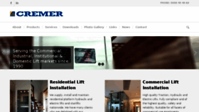 What Cremerlifts.co.nz website looked like in 2017 (6 years ago)