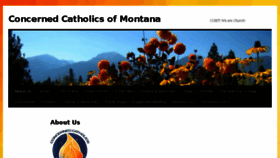 What Concernedcatholicsmt.org website looked like in 2017 (6 years ago)