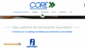 What Coresolucion.com website looked like in 2017 (6 years ago)