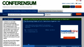 What Conferensum.com website looked like in 2017 (6 years ago)
