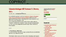 What Copyriot.se website looked like in 2017 (6 years ago)