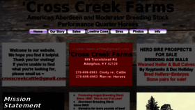 What Crosscreekcattle.com website looked like in 2017 (6 years ago)