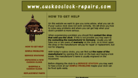What Cuckooclock-repairs.com website looked like in 2017 (6 years ago)