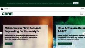 What Cbre.co.nz website looked like in 2017 (6 years ago)