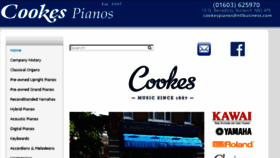 What Cookespianos.co.uk website looked like in 2017 (6 years ago)