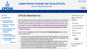 What Cpcug.org website looked like in 2017 (6 years ago)