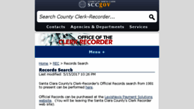 What Clerkrecordersearch.org website looked like in 2017 (6 years ago)