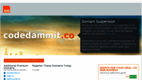 What Codedammit.co website looked like in 2017 (6 years ago)