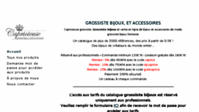 What Capricieuse-grossiste.fr website looked like in 2017 (6 years ago)
