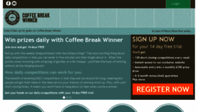 What Coffeebreakwinner.co.uk website looked like in 2017 (6 years ago)