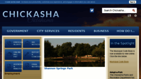 What Chickasha.org website looked like in 2017 (6 years ago)