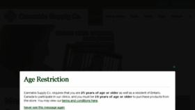 What Cannabissupplyco.ca website looked like in 2017 (6 years ago)