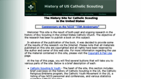 What Catholicscouting.org website looked like in 2017 (6 years ago)
