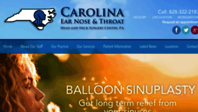 What Carolinaearnosethroat.com website looked like in 2017 (6 years ago)