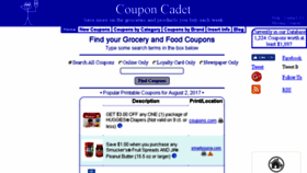 What Couponcadet.com website looked like in 2017 (6 years ago)