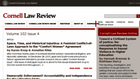 What Cornelllawreview.org website looked like in 2017 (6 years ago)
