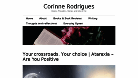 What Corinnerodrigues.com website looked like in 2017 (6 years ago)