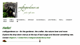 What Craftygardener.ca website looked like in 2017 (6 years ago)