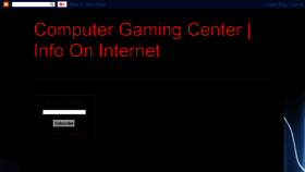 What Computer-gaming-center.blogspot.com website looked like in 2017 (6 years ago)