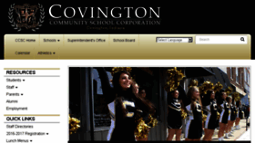 What Covington.k12.in.us website looked like in 2017 (6 years ago)