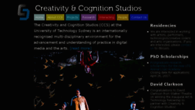 What Creativityandcognition.com website looked like in 2017 (6 years ago)