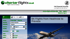 What Charterflights.co.uk website looked like in 2017 (6 years ago)
