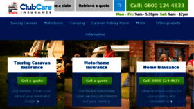 What Clubcareinsurance.com website looked like in 2017 (6 years ago)