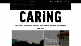 What Caringmagazine.org website looked like in 2017 (6 years ago)