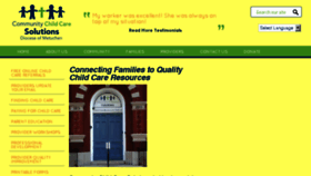 What Communitychildcaresolutions.org website looked like in 2017 (6 years ago)