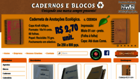 What Cadernoseblocos.com.br website looked like in 2017 (6 years ago)