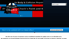 What Chuckspaintandbodyshop.com website looked like in 2017 (6 years ago)