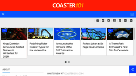 What Coaster101.com website looked like in 2017 (6 years ago)