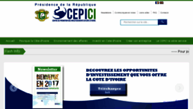 What Cepici.ci website looked like in 2017 (6 years ago)