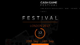 What Cashgamefestival.com website looked like in 2017 (6 years ago)
