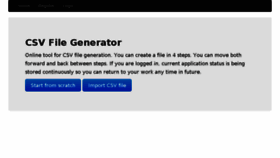 What Csvgenerator.com website looked like in 2017 (6 years ago)