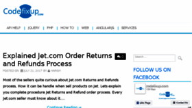 What Codefixup.com website looked like in 2017 (7 years ago)