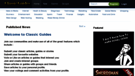 What Classicguides.com website looked like in 2017 (6 years ago)