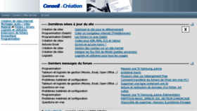 What Conseil-creation.com website looked like in 2017 (6 years ago)