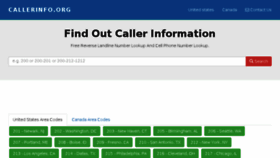 What Callerinfo.org website looked like in 2017 (6 years ago)