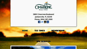 What Cimarronegolf.com website looked like in 2017 (8 years ago)