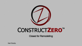 What Constructzero.com website looked like in 2017 (6 years ago)
